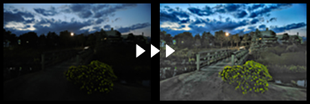 AIリアルファインダーを使った画像処理例2ボタン