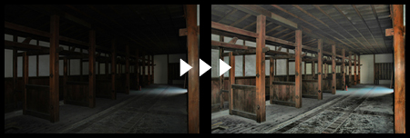 AIリアルファインダーを使った画像処理例2ボタン